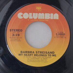 Barbra Streisand My Heart Belongs To Me / Answer Me Columbia 3-10555 Vinyl 45